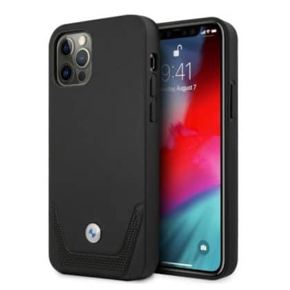 BMW Leather Perforate - θήκη για Apple iPhone 12/12 Pro - Μαύρο