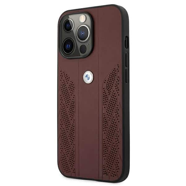 BMW Leather Curve Perforate - θήκη για Apple iPhone 13 - Κόκκινο - Image 2
