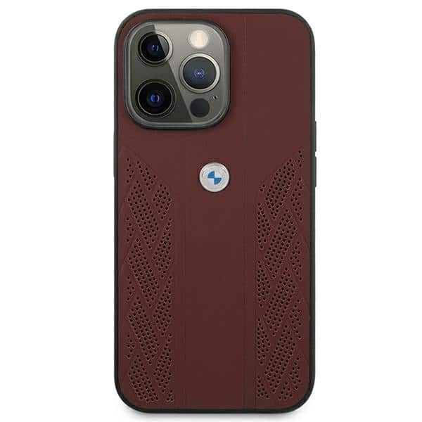 BMW Leather Curve Perforate - θήκη για Apple iPhone 13 - Κόκκινο - Image 3