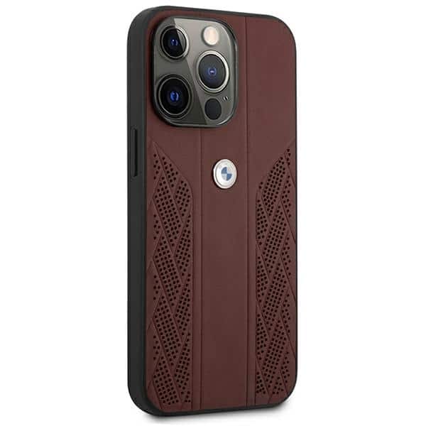 BMW Leather Curve Perforate - θήκη για Apple iPhone 13 - Κόκκινο - Image 4