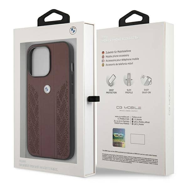 BMW Leather Curve Perforate - θήκη για Apple iPhone 13 - Κόκκινο - Image 8