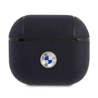 BMW BMA3SSLNA Θήκη AirPods 3 γνήσιο δέρμα με ασημένιο λογότυπο σε χρώμα γρανάτη/ναυτικό μπλε