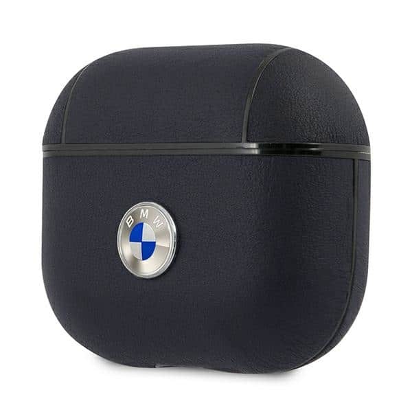 BMW BMA3SSLNA Θήκη AirPods 3 γνήσιο δέρμα με ασημένιο λογότυπο σε χρώμα γρανάτη/ναυτικό μπλε - Image 3