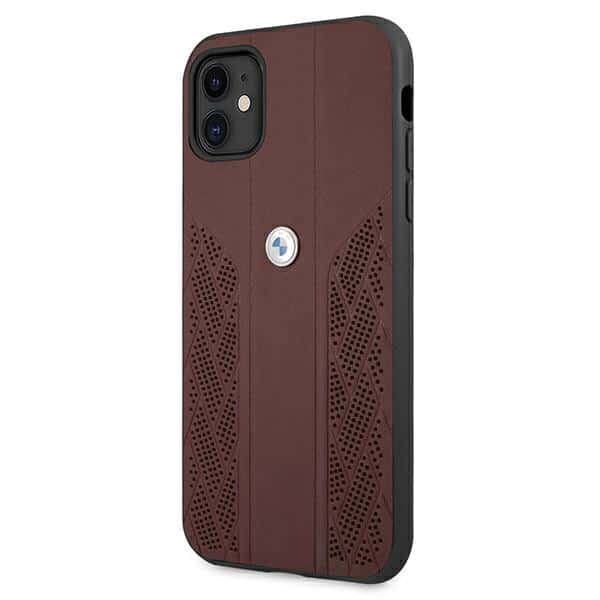 BMW Leather Curve Perforate - θήκη για Apple iPhone 11 - Κόκκινο - Image 2