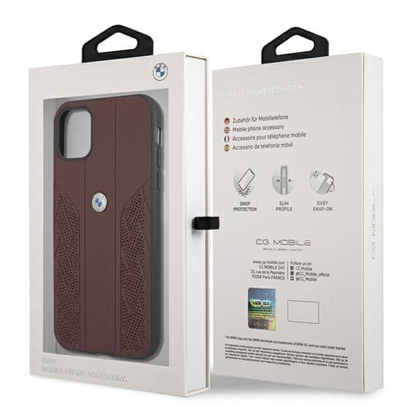 BMW Leather Curve Perforate - θήκη για Apple iPhone 11 - Κόκκινο - Image 8