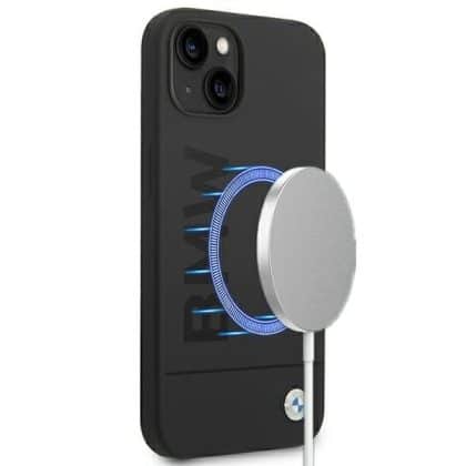 BMW Silicone Signature Logo Magsafe - θήκη για Apple iPhone 14 Plus - Μαύρο