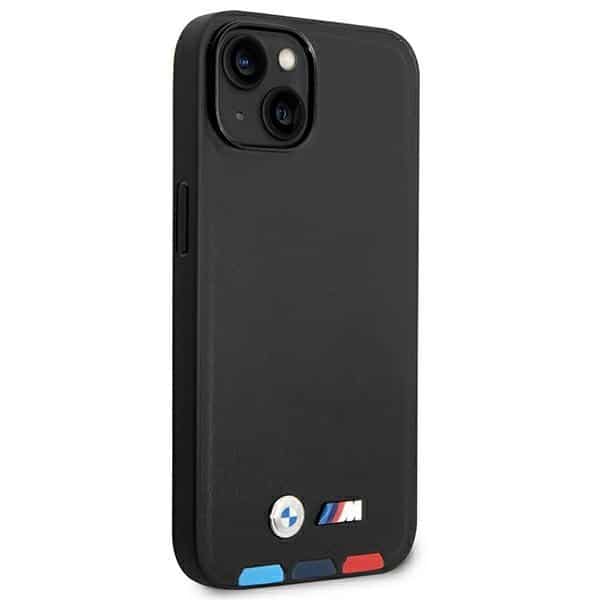 BMW Leather Stamp Tricolor Magsafe - θήκη για Apple iPhone 14 Plus - Μαύρο - Image 4