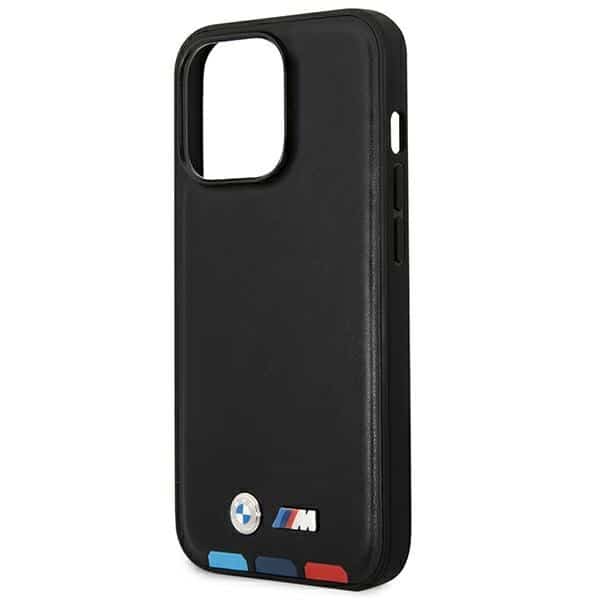 BMW Leather Stamp Tricolor Magsafe - θήκη για Apple iPhone 14 Pro - Μαύρο - Image 6