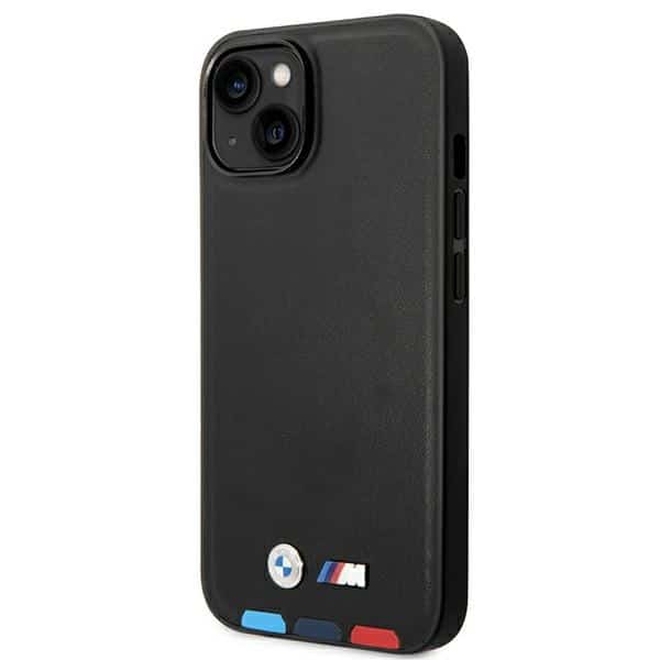 BMW Leather Stamp Tricolor - θήκη για Apple iPhone 14 Plus - Μαύρο - Image 2