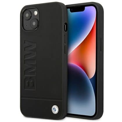 BMW Leather Stamp - θήκη για Apple iPhone 14 Plus - Μαύρο