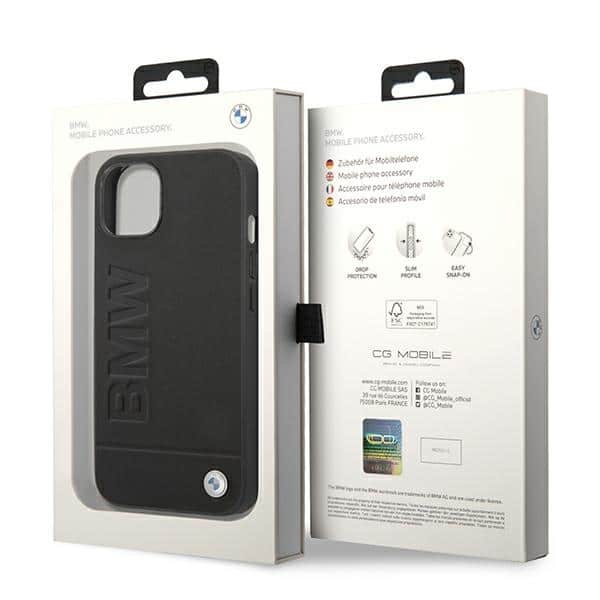 BMW Leather Stamp - θήκη για Apple iPhone 14 Plus - Μαύρο - Image 8