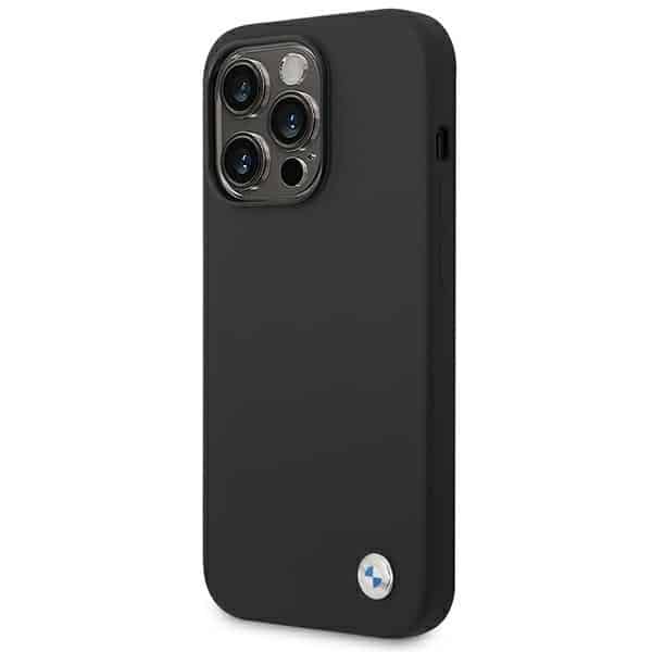 BMW Silicone Metal Logo - θήκη για Apple iPhone 14 Pro Max - Μαύρο - Image 2