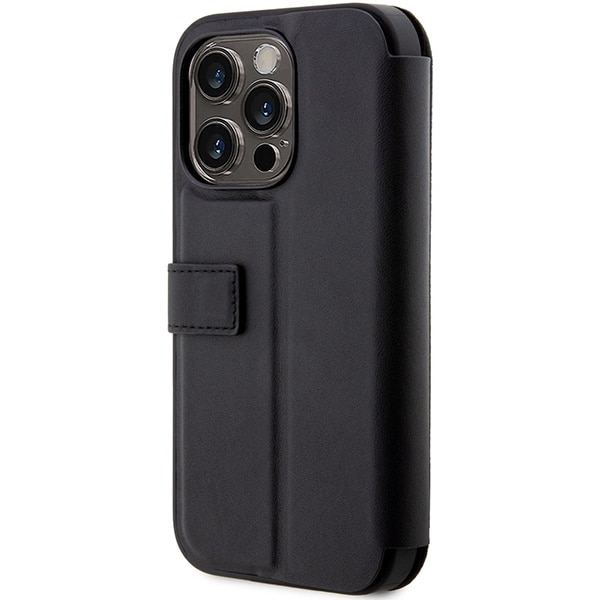 BMW Leather Stamp Blue Lines - θήκη για Apple iPhone 14 Pro - Μαύρο - Image 4