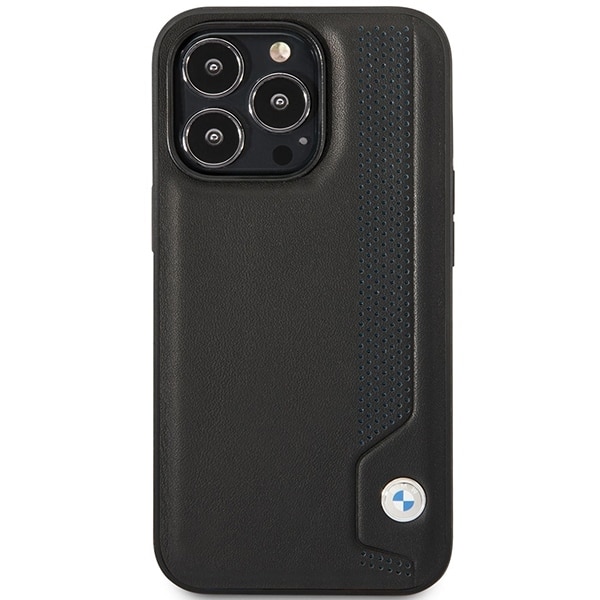 BMW Leather Blue Dots - θήκη για Apple iPhone 14 Pro - Μαύρο - Image 3