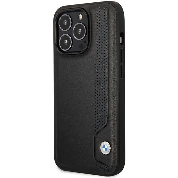 BMW Leather Blue Dots - θήκη για Apple iPhone 14 Pro Max - Μαύρο - Image 2