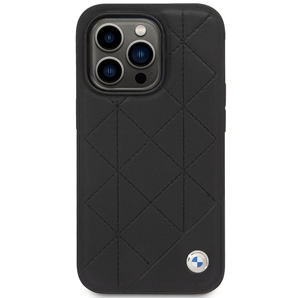 BMW Leather Quilted - θήκη για Apple iPhone 14 Pro - Μαύρο - Image 3