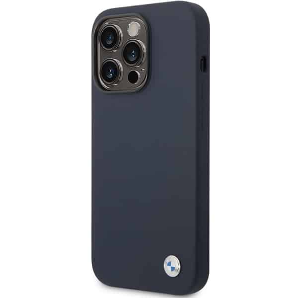 BMW Silicone Metal Logo - Apple iPhone 14 Pro - Μπλε - Image 2