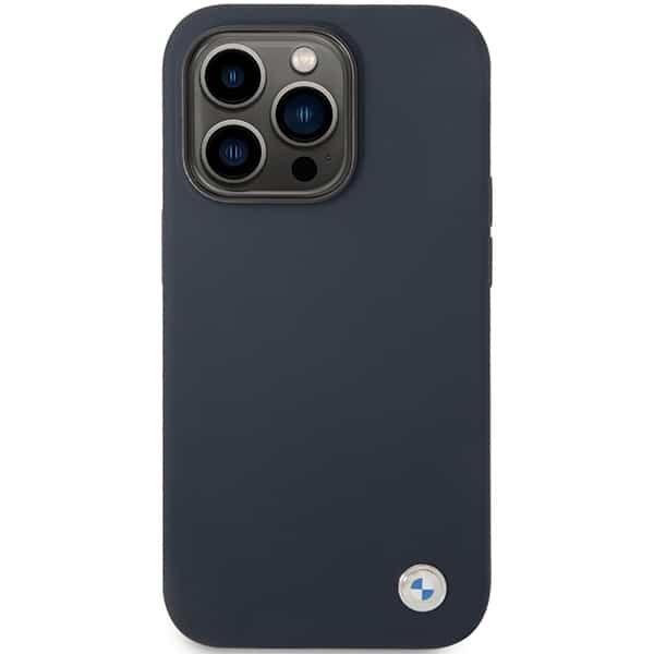 BMW Silicone Metal Logo - Apple iPhone 14 Pro - Μπλε - Image 3