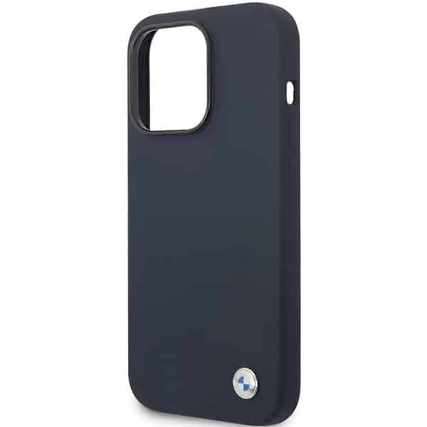 BMW Silicone Metal Logo - Apple iPhone 14 Pro - Μπλε - Image 6
