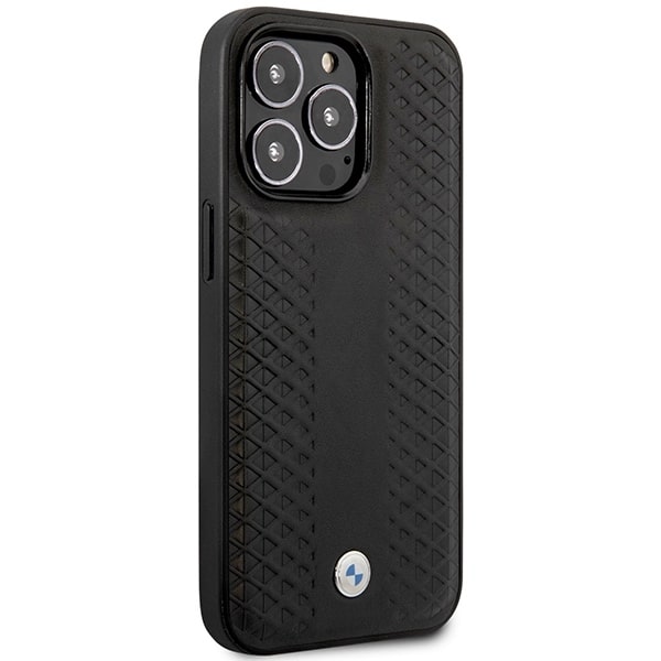 BMW Leather Diamond Pattern MagSafe - θήκη για Apple iPhone 14 Pro - Μαύρο - Image 4