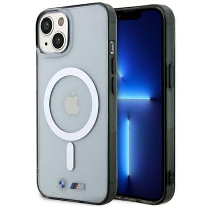 BMW Silver Ring MagSafe - θήκη για Apple iPhone 14 - Διάφανο
