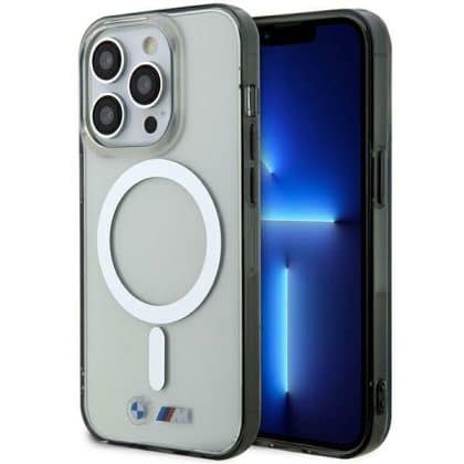 BMW Silver Ring MagSafe - θήκη για Apple iPhone 14 Pro Max - Διάφανο