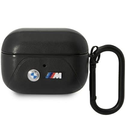 BMW BMAP22PVTK Κάλυμμα για AirPods Pro δέρμα μαύρο Curved Line