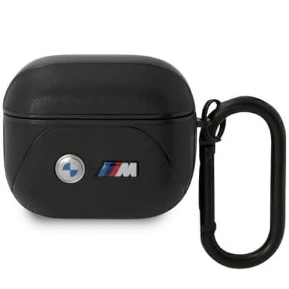 BMW BMA322PVTK Θήκη για AirPods 3ης γενιάς Δερμάτινη Καμπύλη Γραμμή Μαύρη