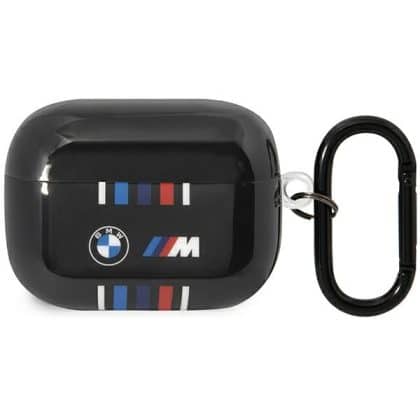 BMW BMAP22SWTK Θήκη για AirPods Pro μαύρη/μαύρη με πολλαπλές Χρωματιστές Γραμμές