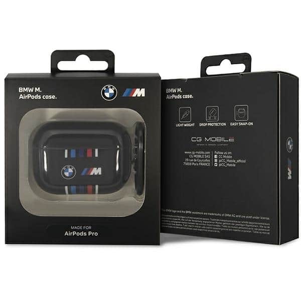 BMW BMAP22SWTK Θήκη για AirPods Pro μαύρη/μαύρη με πολλαπλές Χρωματιστές Γραμμές - Image 3