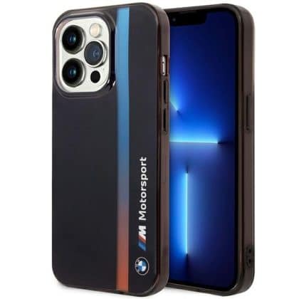 BMW IML Tricolor Stripe - θήκη για Apple iPhone 14 Pro - Μαύρο