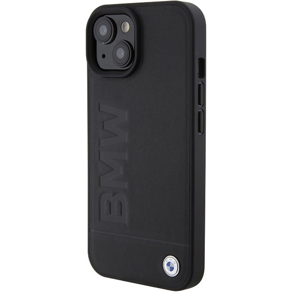 BMW Leather Hot Stamp - θήκη για Apple iPhone 15 Plus - Μαύρο - Image 2
