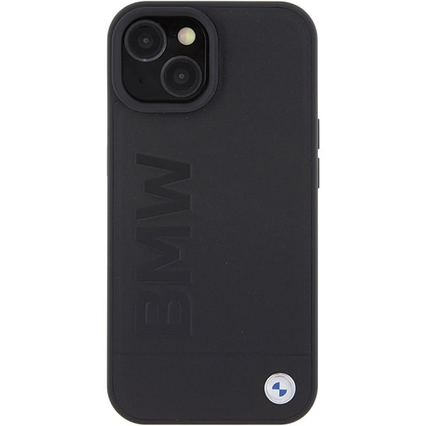 BMW Leather Hot Stamp - θήκη για Apple iPhone 15 Plus - Μαύρο - Image 3