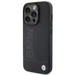 BMW Leather Hot Stamp - θήκη για Apple iPhone 15 Pro - Μαύρο - Image 2