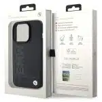BMW Leather Hot Stamp - θήκη για Apple iPhone 15 Pro - Μαύρο - Image 8