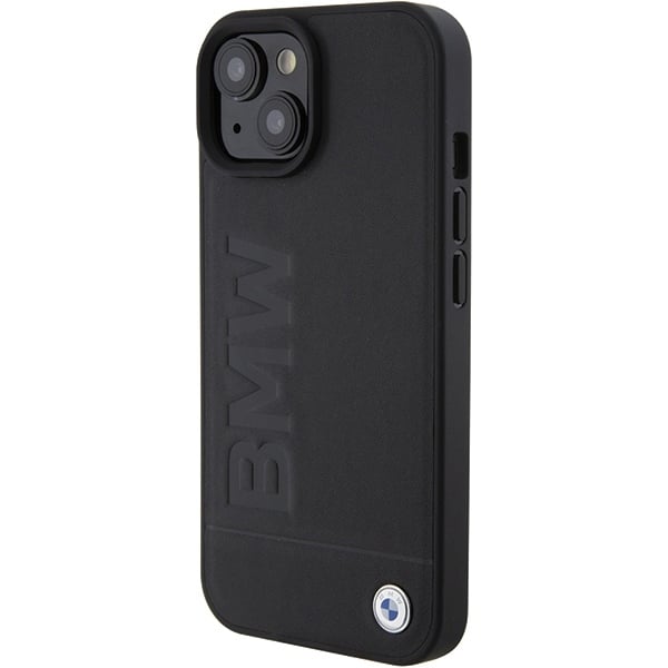 BMW Leather Hot Stamp - θήκη για Apple iPhone 15 - Μαύρο - Image 2