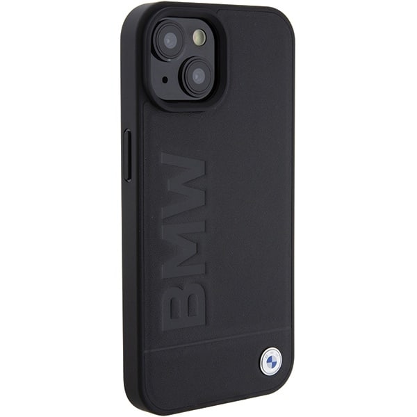 BMW Leather Hot Stamp - θήκη για Apple iPhone 15 - Μαύρο - Image 4