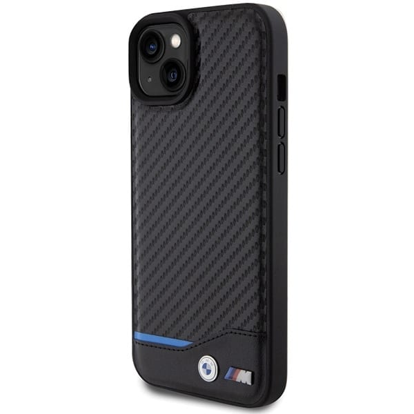 BMW Leather Carbon - θήκη για Apple iPhone 15 Plus - Μαύρο - Image 2