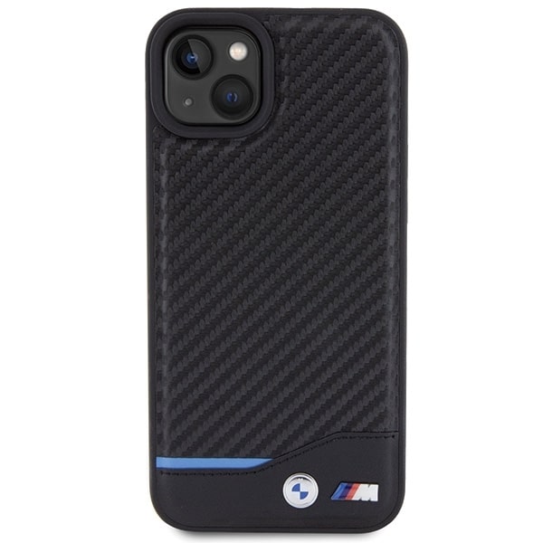 BMW Leather Carbon - θήκη για Apple iPhone 15 Plus - Μαύρο - Image 3