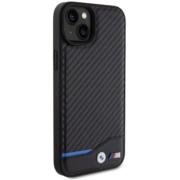 BMW Leather Carbon - θήκη για Apple iPhone 15 Plus - Μαύρο - Image 4