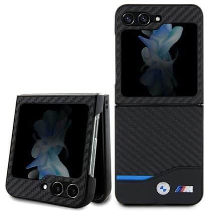 BMW Leather Carbon - Samsung Galaxy Z Flip5 - Μαύρο