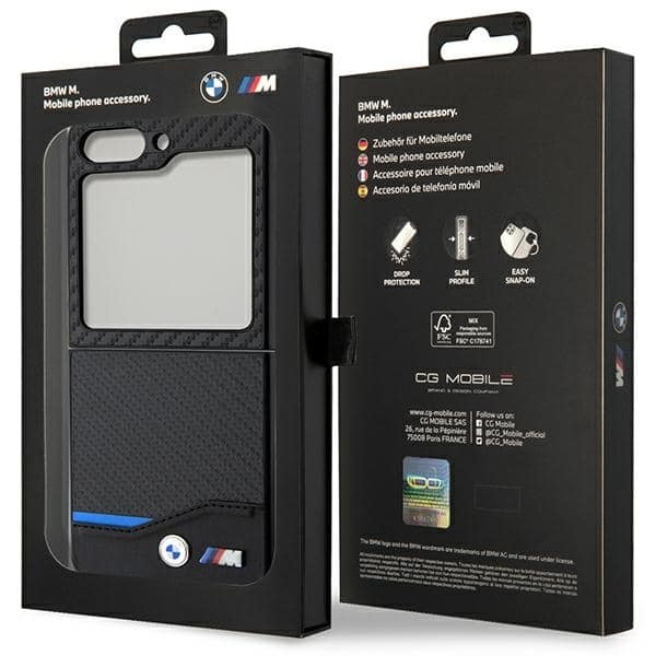 BMW Leather Carbon - Samsung Galaxy Z Flip5 - Μαύρο - Image 8