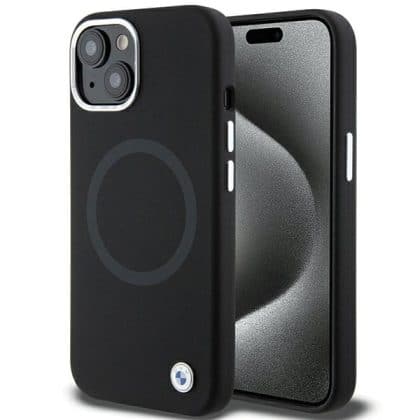BMW Signature Liquid Silicone MagSafe - θήκη για Apple iPhone 15 - Μαύρο