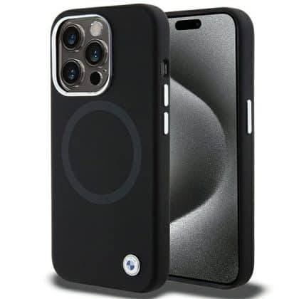 BMW Signature Liquid Silicone MagSafe - θήκη για Apple iPhone 15 Pro - Μαύρο