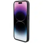 BMW Leather Textured & Stripe - θήκη για Apple iPhone 15 Pro - Μαύρο - Image 5