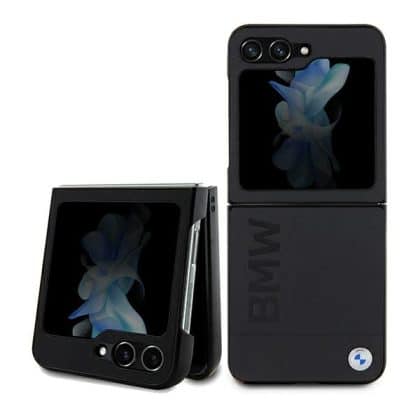 BMW Leather Hot Stamp - Samsung Galaxy Z Flip5 - Μαύρο