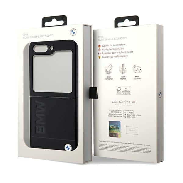BMW Leather Hot Stamp - Samsung Galaxy Z Flip5 - Μαύρο - Image 8