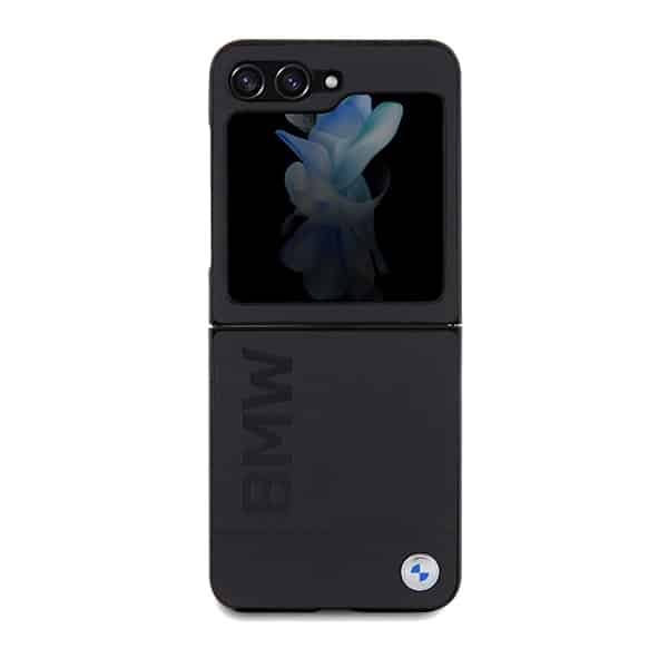 BMW Leather Hot Stamp - Samsung Galaxy Z Flip5 - Μαύρο - Image 2