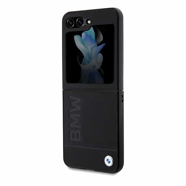 BMW Leather Hot Stamp - Samsung Galaxy Z Flip5 - Μαύρο - Image 6