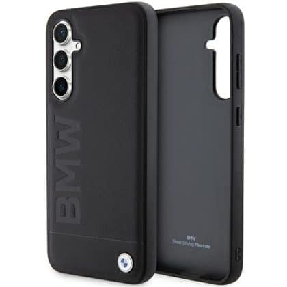 BMW Leather Hot Stamp - θήκη για Samsung Galaxy S23 FE - Μαύρο